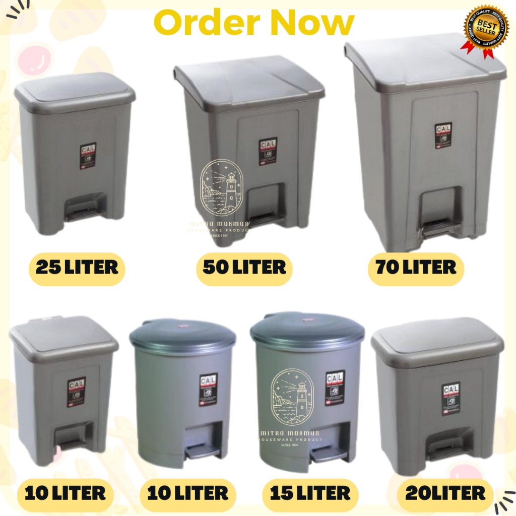 SALE!! TEMPAT SAMPAH INJAK SHINPO 10-15-20-25-50-70 LITER TEMPAT SAMPAH INJEK DUSTBIN