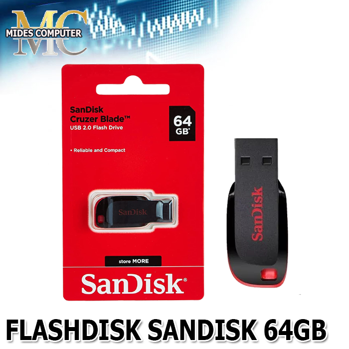 Flashdisk 64gb Sandisk Cruzer Blade Original