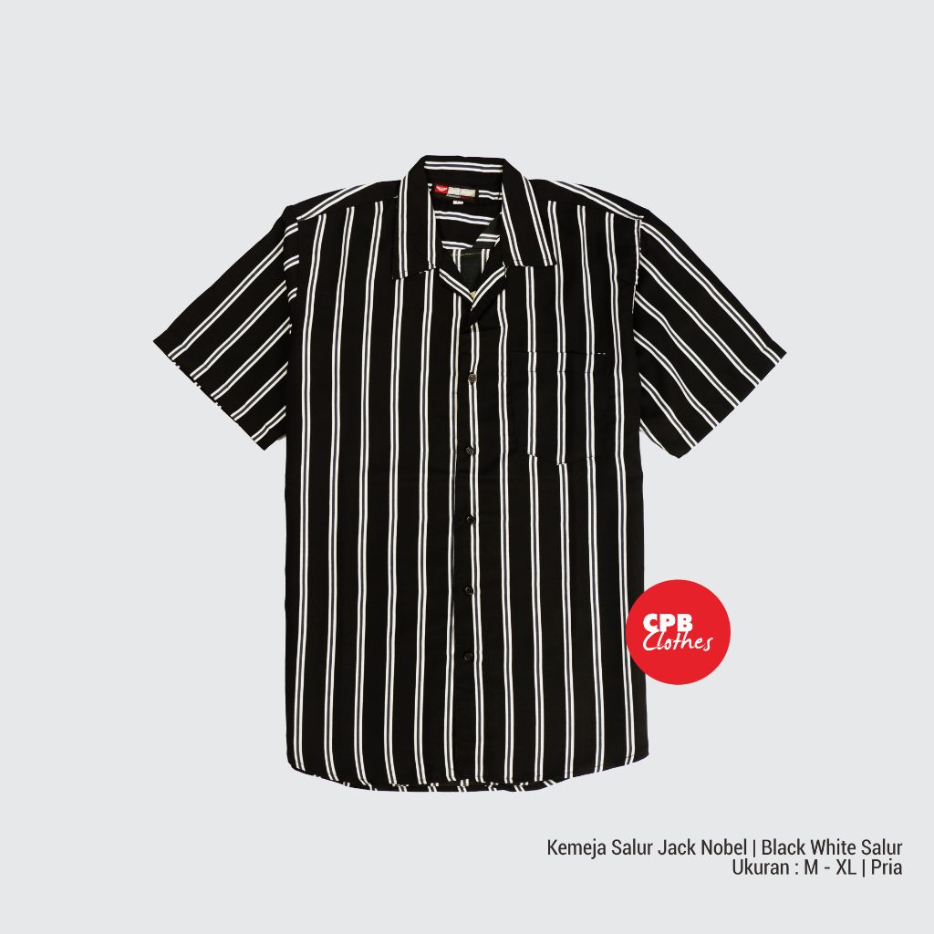 Hem Salur Lengan Pendek Pria Jack Nobel