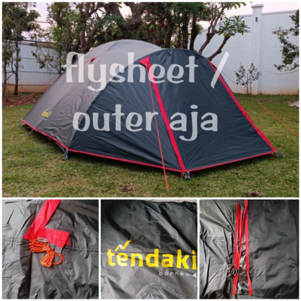 Jual Tendaki Cover Tenda Kap 4 - 5 Orang Flysheet - Outer Borneo 4 Diskon