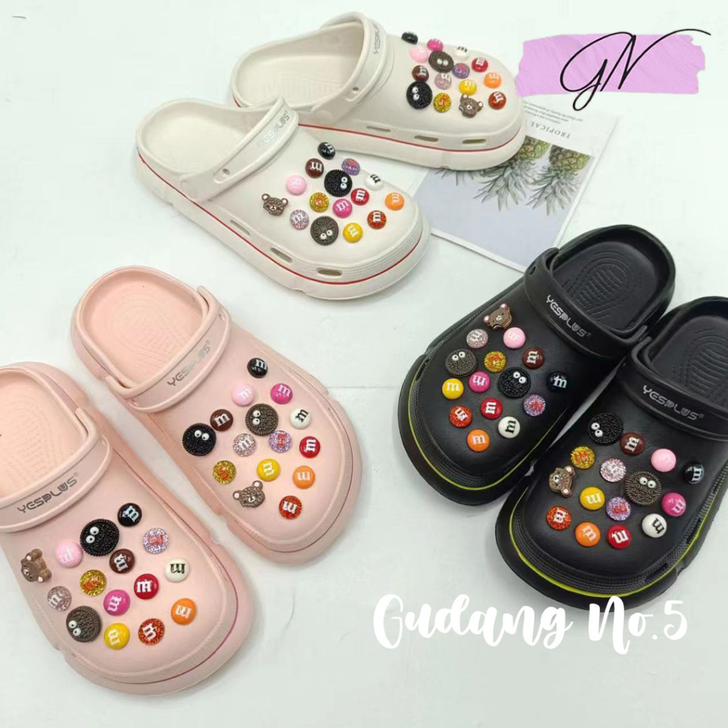 GN-3024 Sandal Baim EVA Rubber Fashion Wanita Sandal Jelly Import Yesplus Korean Style Anti Slip