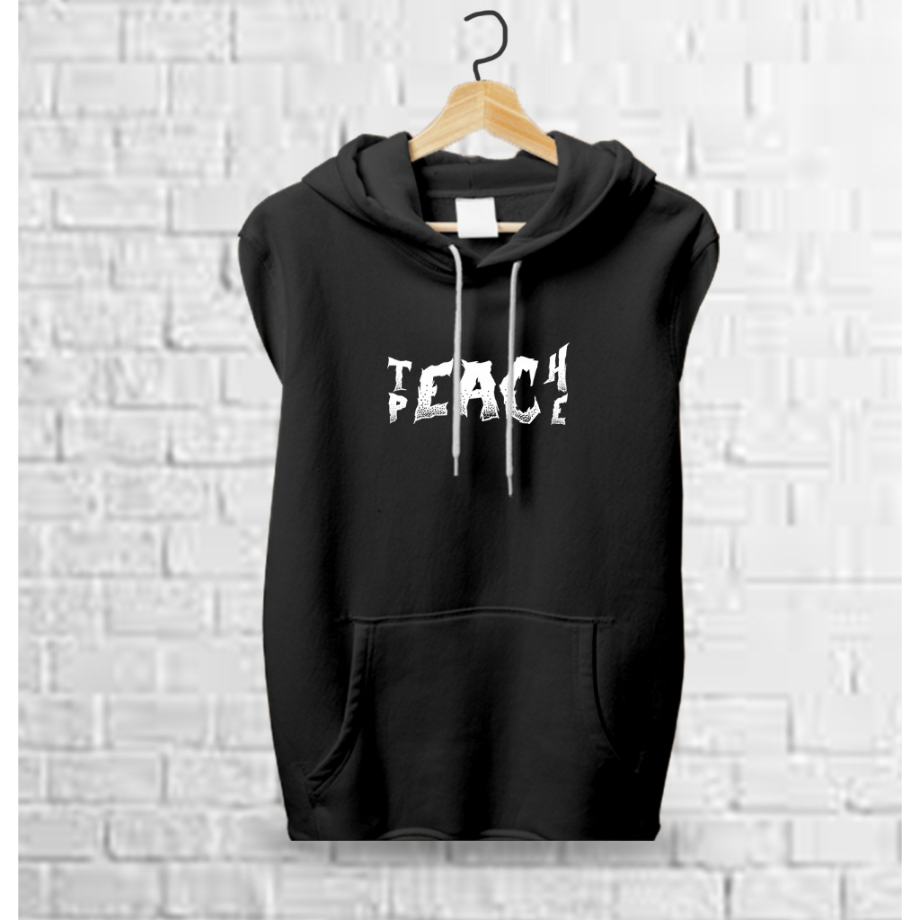 ROMPI HOODIE UNISEX THE PEACE // SLEEVELESS WANITA PRIA PREMIUM FLEECE TEBAL LEMBUT TERBARU