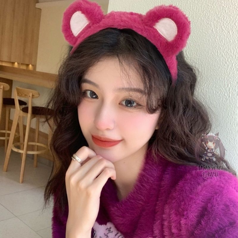 Masamiland Bando Lotso Toy Story / Korean Fluffy Bear Headband