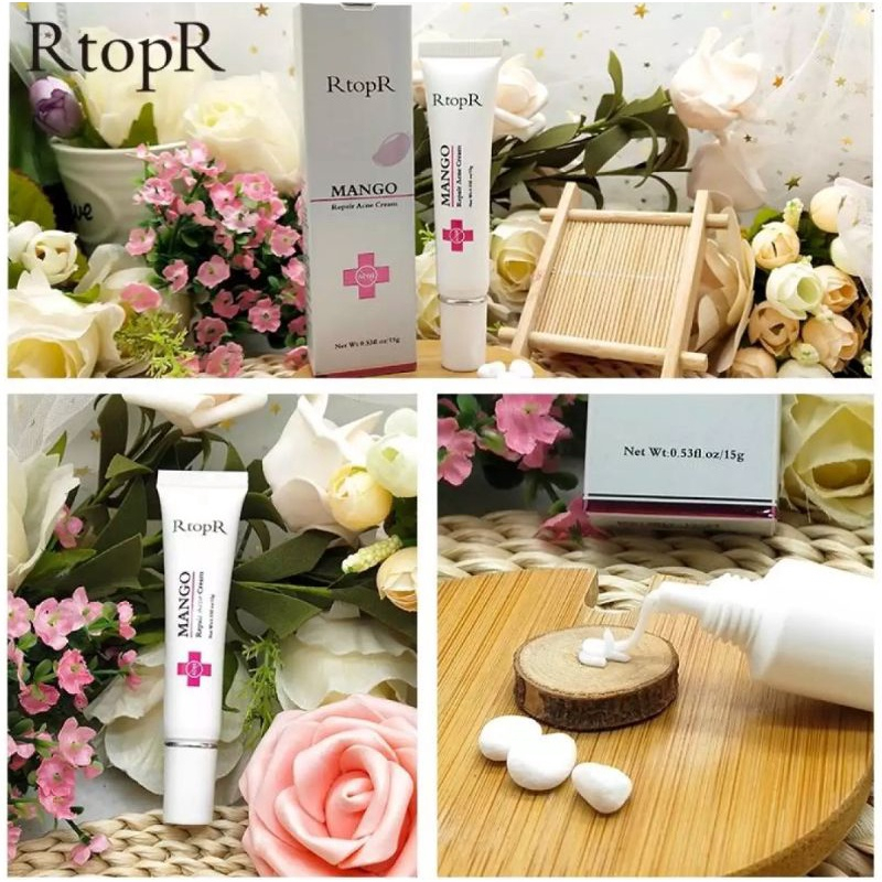 RTOPR MANGO REPAIR ACNE CREAM ANTI ACNE SPOTS ACNE TREATMENT ACNE SCAR BLACKHEAD CREAM-15gr