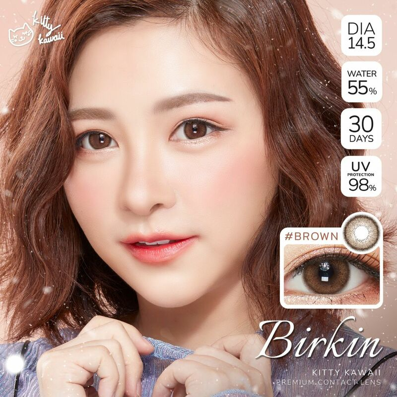 SOFTLENS KITTYKAWAII MINI BIRKIN BROWN GREY