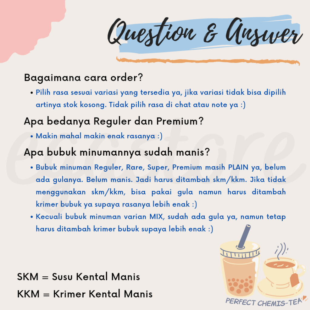 Bubuk Minuman Rasa Premium PLAIN 25gr Serbuk Minuman Rasa dan Teh Kekinian