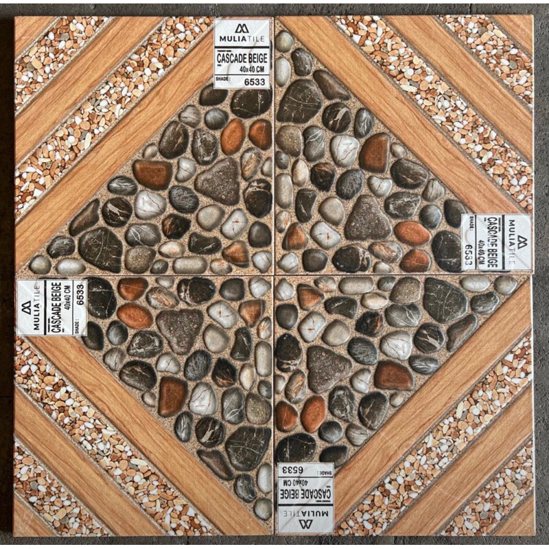 Keramik Mulia Tile Cascade Grey 40x40 Kasar