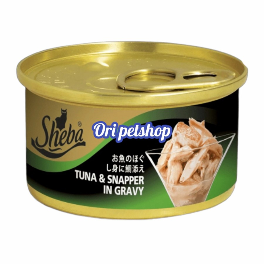 SHEBA Tuna and Snaper Can Wet Food Makan Kucing Kaleng 85g