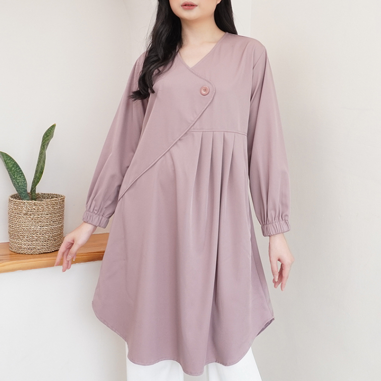 Posie Midi Dress/Tunik B5010163 by Sonia Basic Tunik Premium Wanita / Tunik Midi Polos Wanita