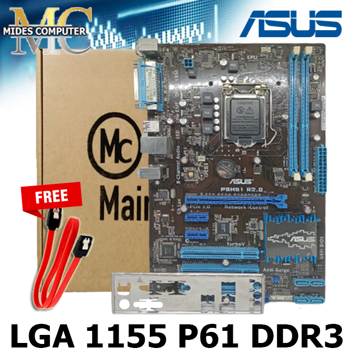 Mobo Mainboard ATX Soket LGA 1155 Motherboard P8H61 ATX