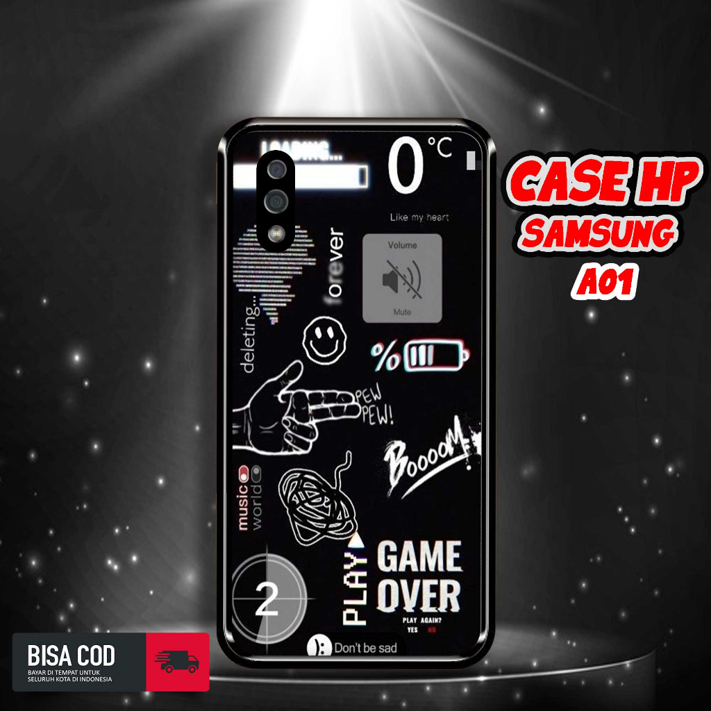 Case Samsung A01 Motif [NASA TICKET] Casing Samsung A01 TERBARU Hardcase Glossy Kilau 2D Case Hp Sam