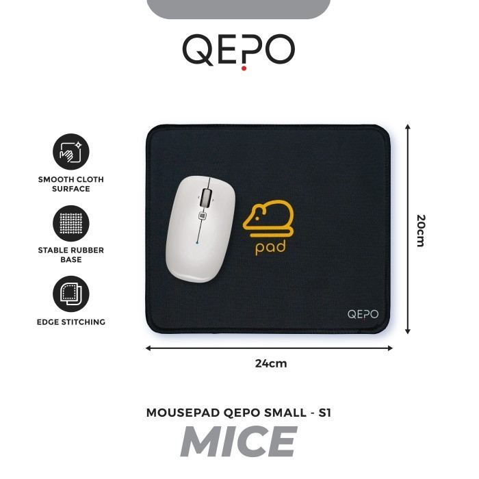 Mousepad gaming qepo rubber small 35x25 cm anti slip type speed smooth S3 S2 S1 - alas mouse pad mat