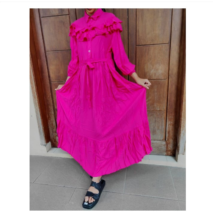 Gamis Umpak Sabrina Kriwil Rayon Twill Premium FELIOR