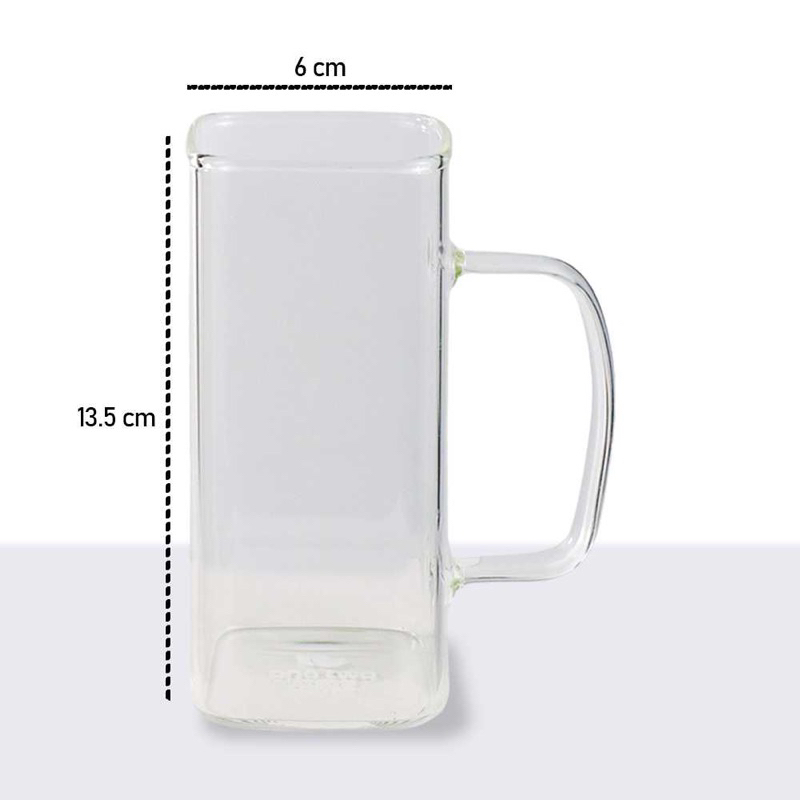 [OBRAL RIJEK] Gelas Cangkir Kopi Glass Coffee Mug 370 ml - CL001