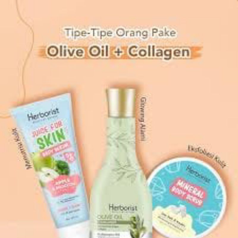 Herborist Olive Oil + Collagen / Minyak Zaitun Dengan Collagen 75ml