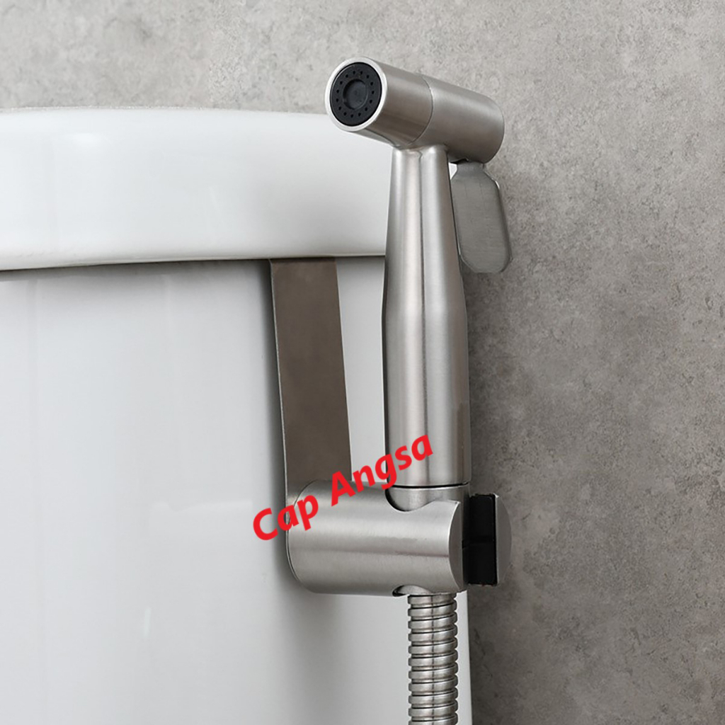 CANTOLAN SHOWER HOOK KERAN BRAKET TANPA SEKRUP DUDUKAN JET SPRAY CEBOK KLOSET WC BRACKET TANPA TEMPEL