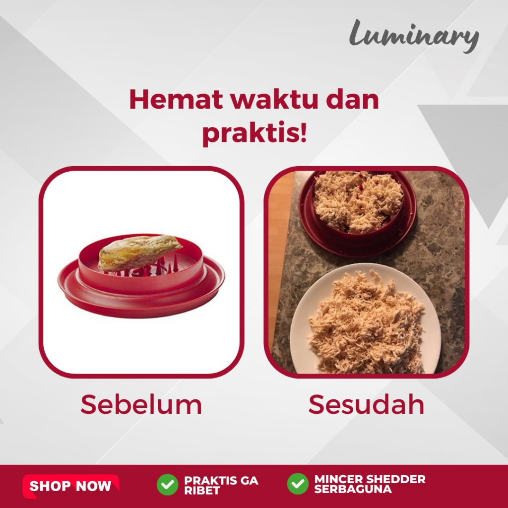 Mincer Shredder Alat Pemotong Sayuran Penghancur Bawang Putih Suwir Daging Pencacah Manual Praktis Serbaguna Vegetable Cutter Peralatan Dapur