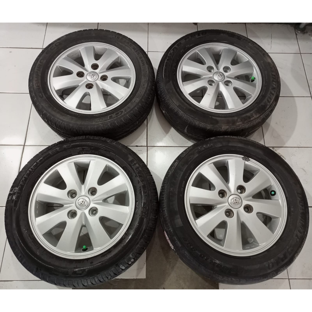 VELG MOBIL ORI STD AVANZA S RING 15X5 PCD 4X114,3 ET45 + BAN 185/65R15 KIJANG XENIA VELOZ