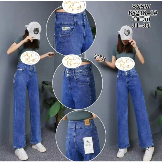 CELANA JEANS WANITA KULOT CUTBRAY PREMIUM IMPORT//BAHAN FULL STREET //BRAND SXSW 27 - 34 JUMBO