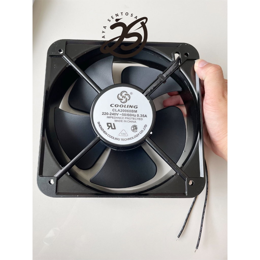 FAN AC 220V 20cm KIPAS AC 220VOLT 20 cm 220 V CLA20060 BM 0.35A 220 VOLT AC 220 VOLT