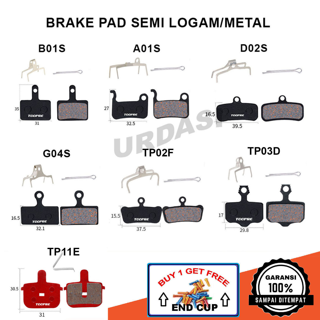 Kampas Rem Brake Pad Sepeda Cakram Mtb Lipat Gunung Shimano B01s Hidrolik Alvio Acera Altus XTR Deor
