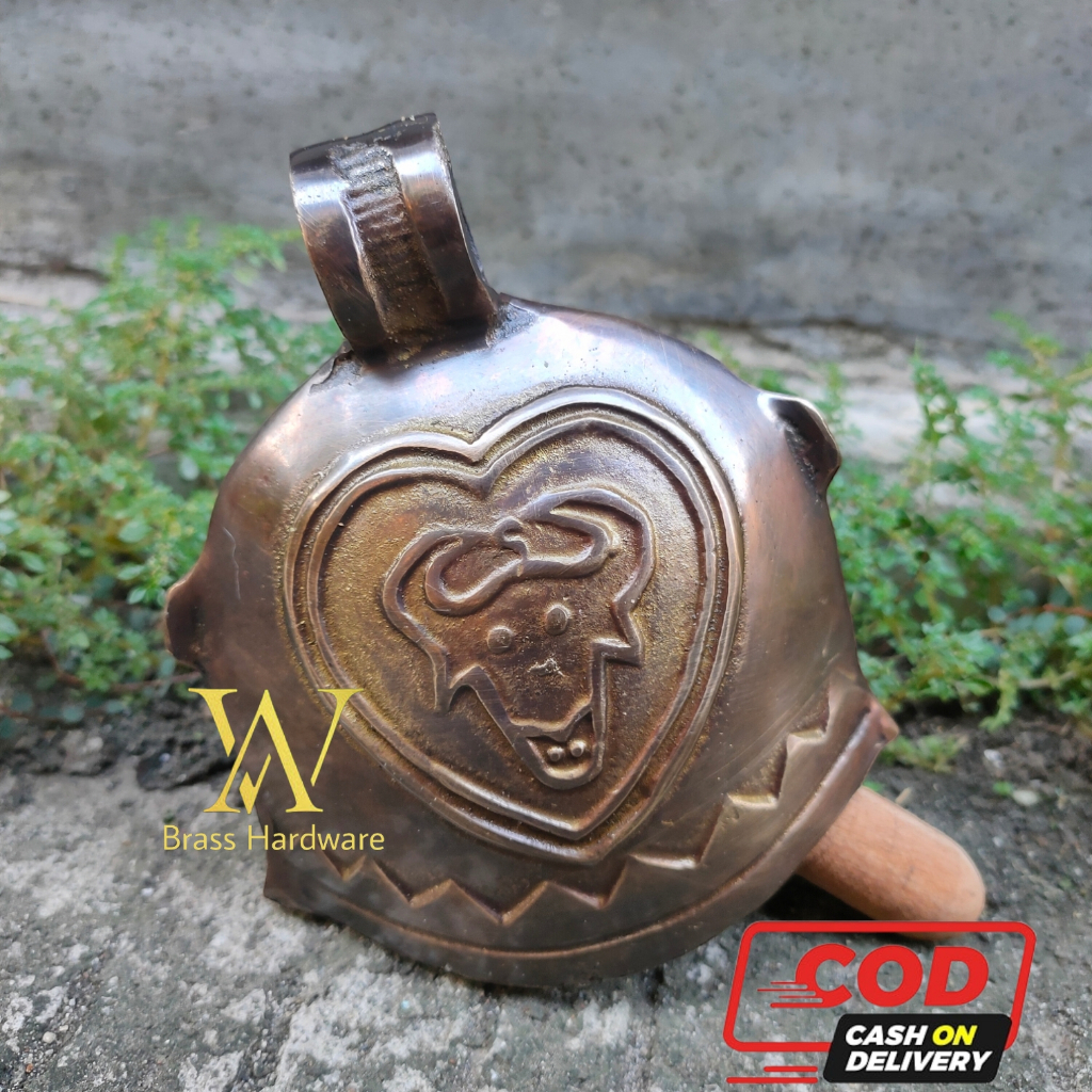 Lonceng Sapi Kuningan No 4 Klontong Sapi Antik 1 Pcs