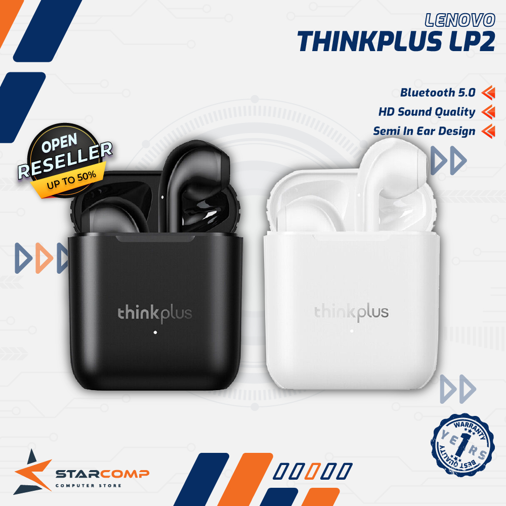 Thinkplus Lenovo LP2 Wireless Bluetooth Earphone TWS Noise Reduction