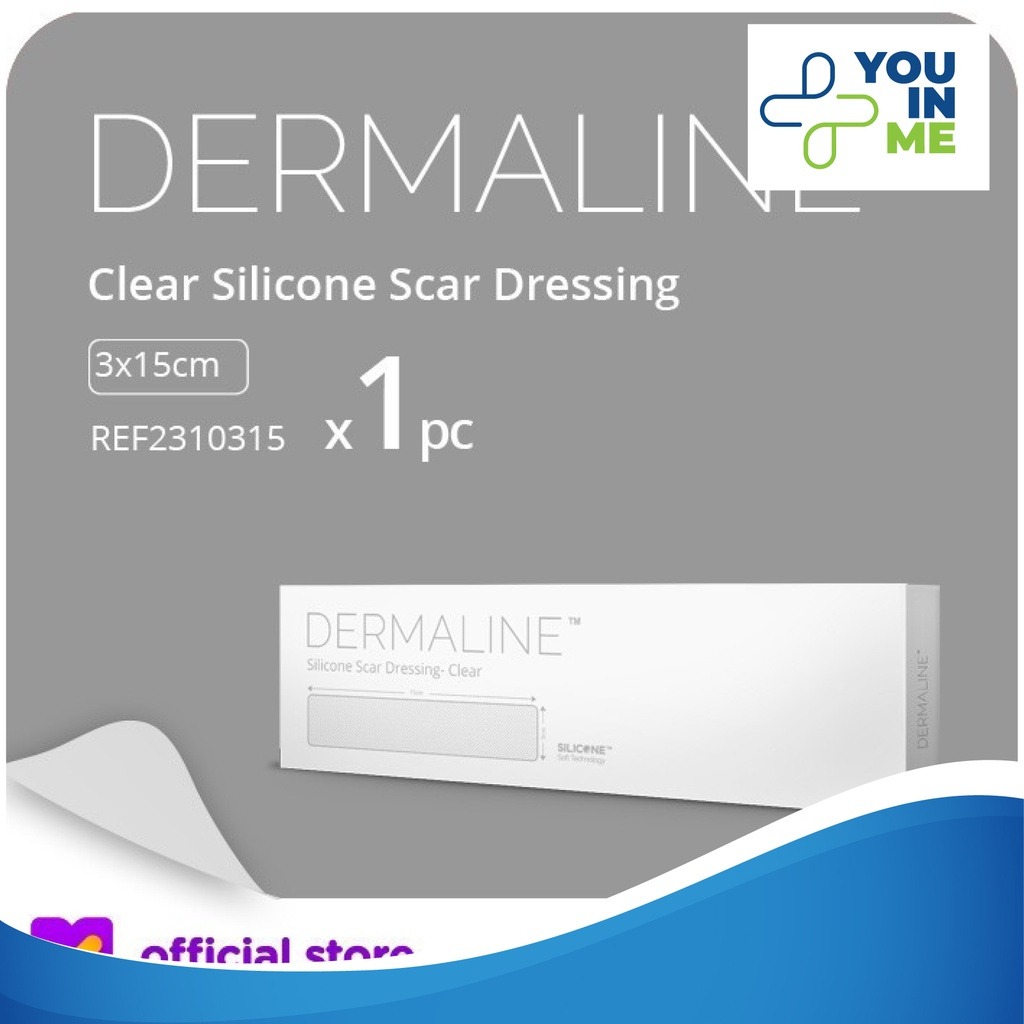 Perawatan Keloid - Dermaline Clear Silicone Scar Sheet -3x17,5cm