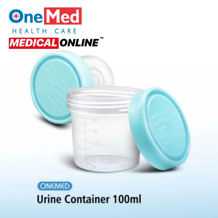 URINE CONTAINER 100ML NON STERIL ONEMED - POT SAMPEL WADAH TEMPAT KENCING MEDICALONLINE MEDICAL ONLINE