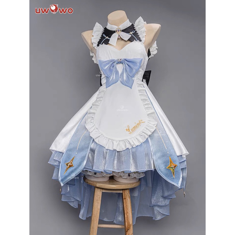 ready stock uwowo maid lumine costum cosplay