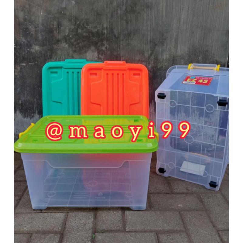 Box Container Plastik 45 Liter Ezy Transparant