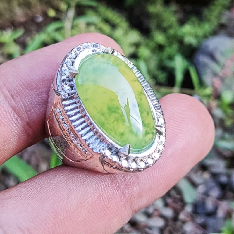 CINCIN BATU AKIK LUMUT SUNGAI DAREH PUCUK PISANG  KODE 02495