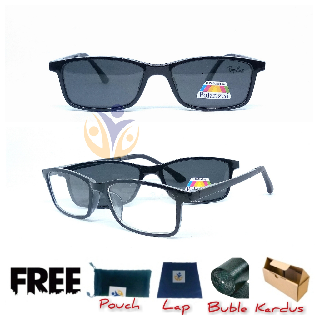 Kacamata hitam klip on small polarized