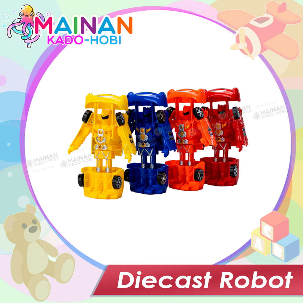 HADIAH KOLEKSI MAINAN ANAK ROBOT TRANSFORM DIECAST CAR MOBIL VANGUARD