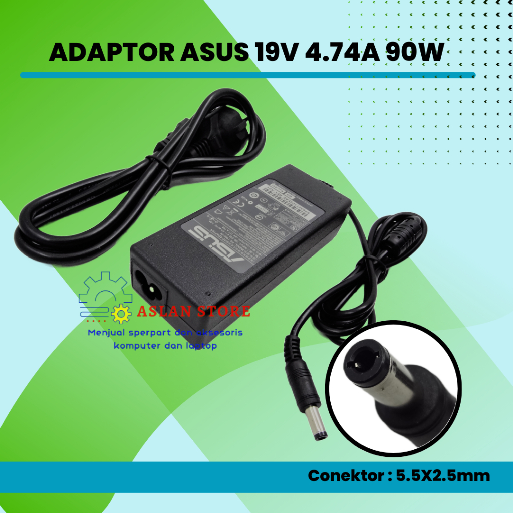 Adaptor Laptop Asus 19V 4.74A 4.74 AC Adapter charger Asus A43E A43S A45 A52J X551CA X551M X551MA X551MAV X555DA X555LA X55A X55C X750J