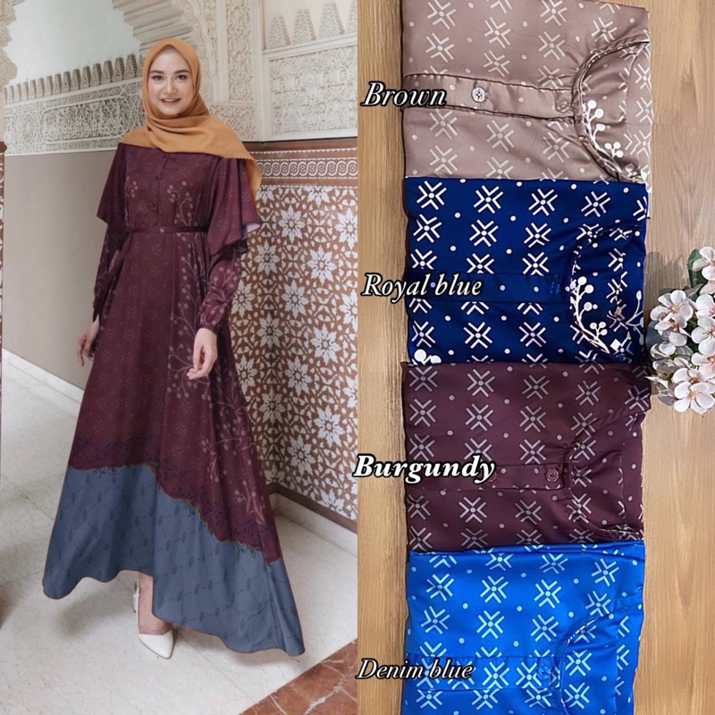Gamis Maxmara Raya M/L/XL/XXL/JUMBO Gamis Seragaman Raya Kondangan Muslim High Quality