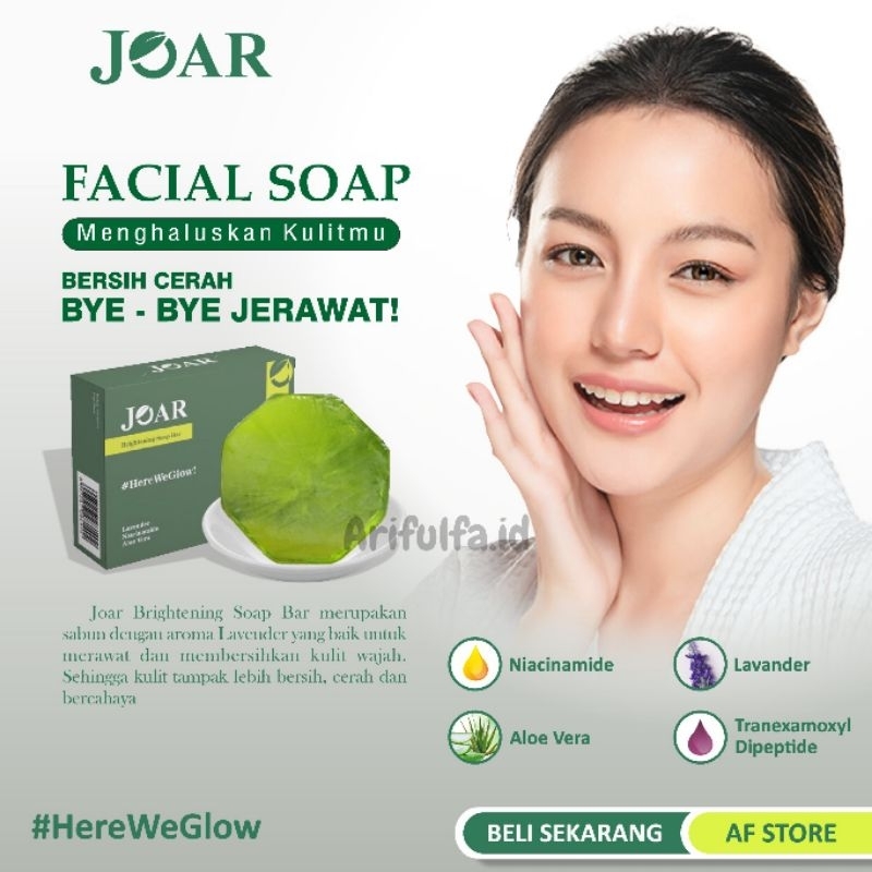 TERLARIS SABUN WAJAH JOARSKINCARE ALAMI JOAR BRIGHTENING SOAP BAR | SKINCARE JOAR ORIGINAL SKINCARE 
