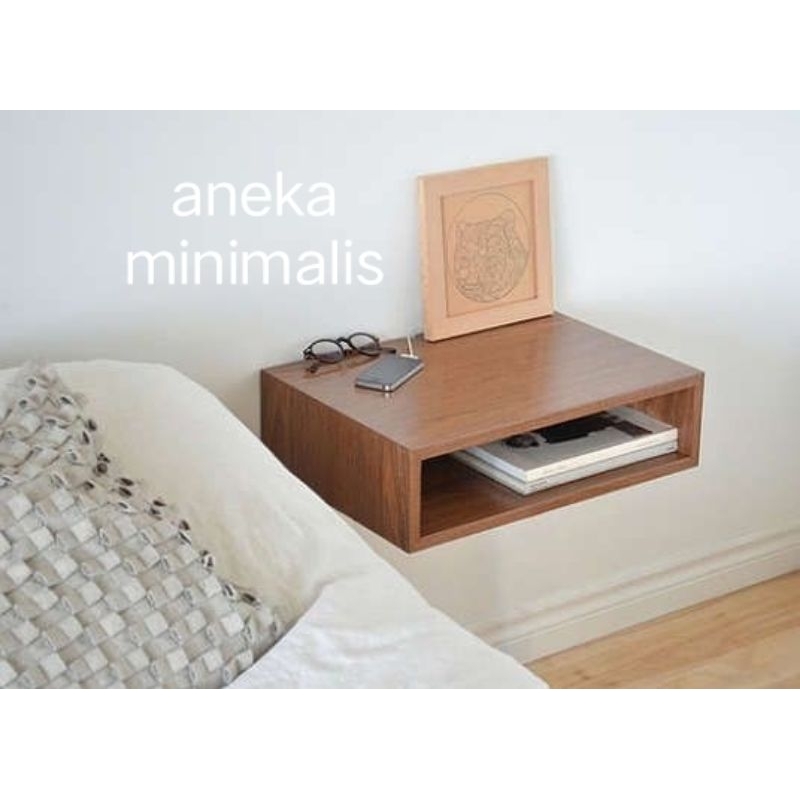 AM33 nakas minimalis / nakas gantung / nakas melayang / rak dinding