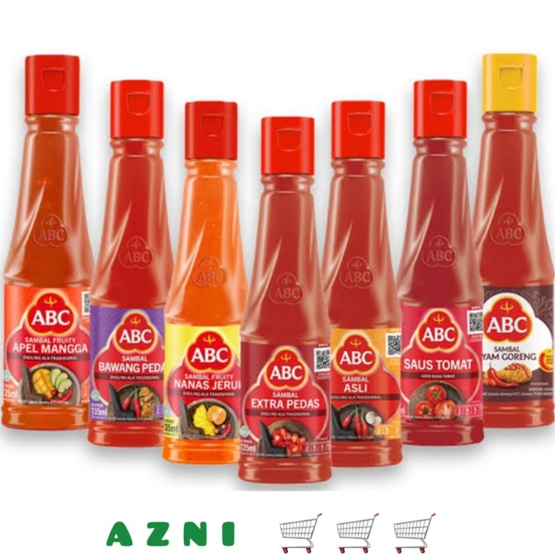 

ABC SAMBAL DAN TOMAT 135 ML - Pedas/ Ekstra/ Bawang/ Fruity/ Ayam Goreng/ All Varian