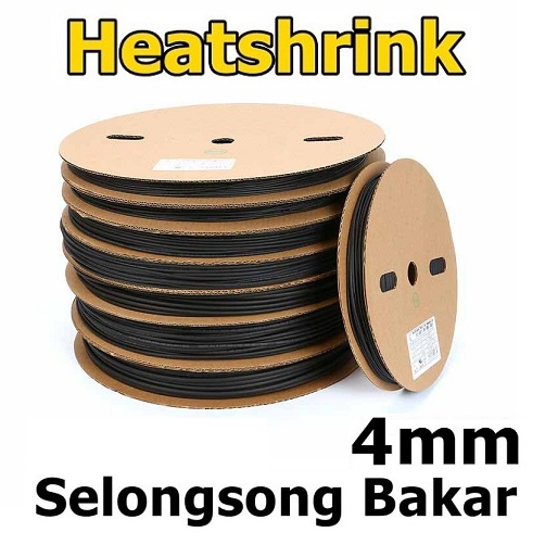 1ROLL = 100M Selongsong Bakar Kabel Untuk Ukuran 4mm Heat shrink Tube Pelapis Kabel 100meter