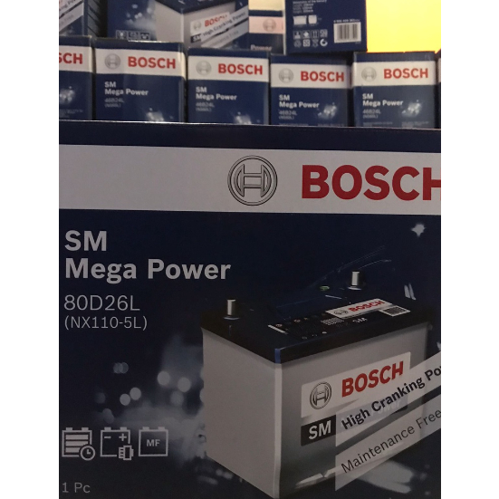 Aki mobil 70 Ah Pajero/ Isuzu Dmax/Aki Innova Diesel NX110-5 / Bosch MF 80D26R