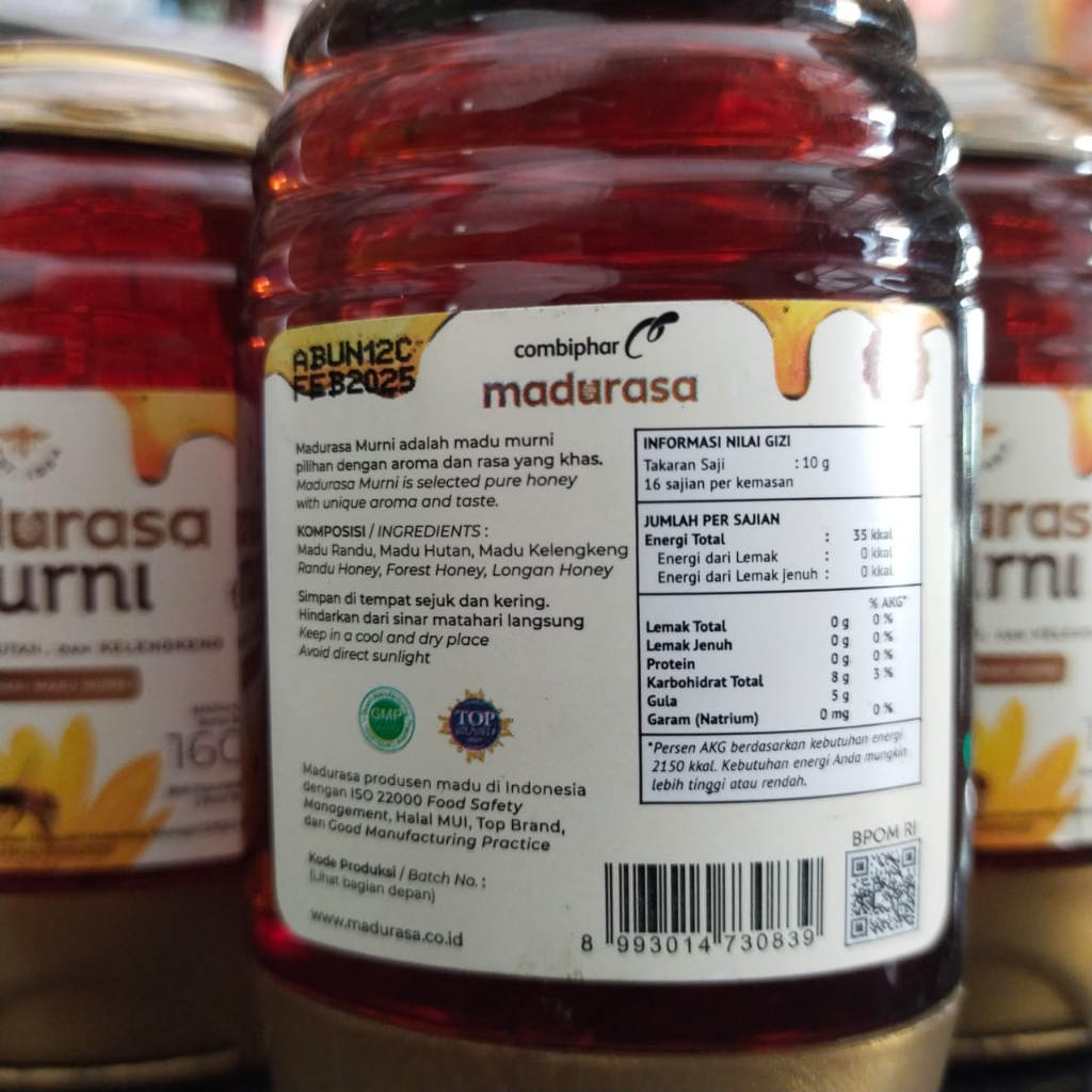 MADURASA MURNI 160GR madu rasa botol