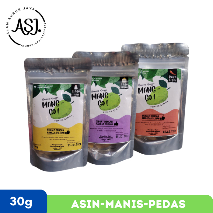

Manisan Mangga Kering 30 g (Asin, Manis, Pedas) Mang-Go!