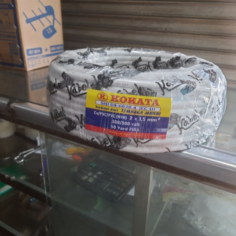 kabel listrik kabel NYM 2x1,5 2x1.5 SNI kabel tembaga SNI 1 ROLL