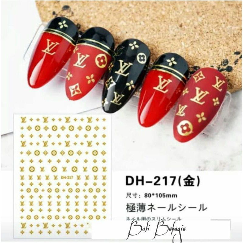 Stiker 3D Stiker Kuku Anti Air LUXURY BRAND LOGO Kelinci High Quality Nail Stickers / STIKER SAPI / STIKER CHNL