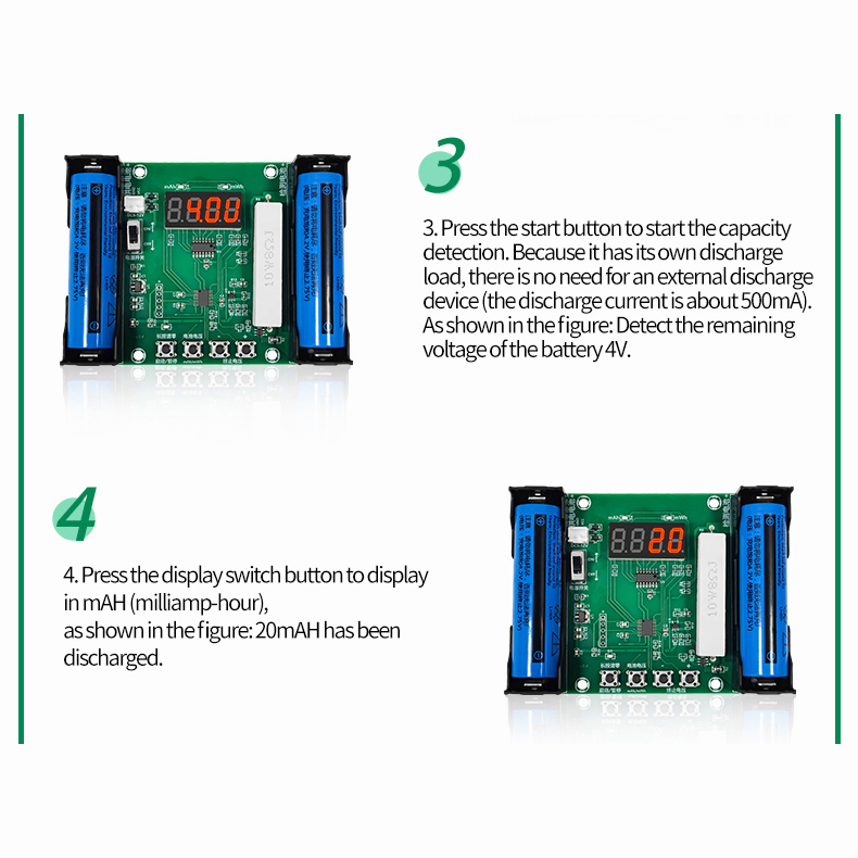 XH-M240 Battery Capacity Tester mAh mWh untuk Pengukuran Digital Baterai Lithium 18650 Adonan Lithium