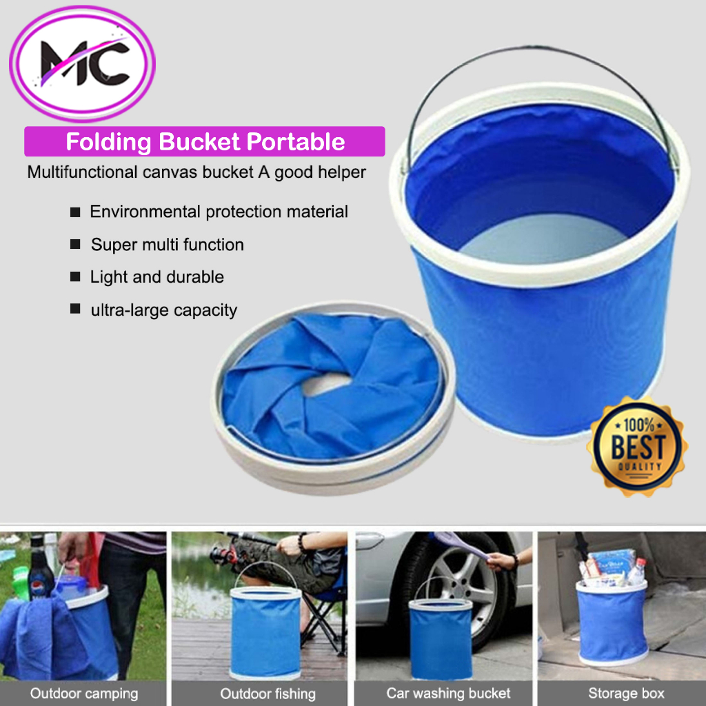 Ember Lipat Portable Multifungsi Ember Cuci Motor Mobil Foldable Bucket Waterproof Ember Outdoor Praktis Tempat Penyimpanan Barang