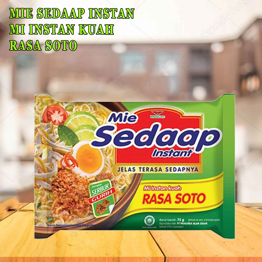 

MIE INSTANT RASA SOTO 75g * SEDAAP