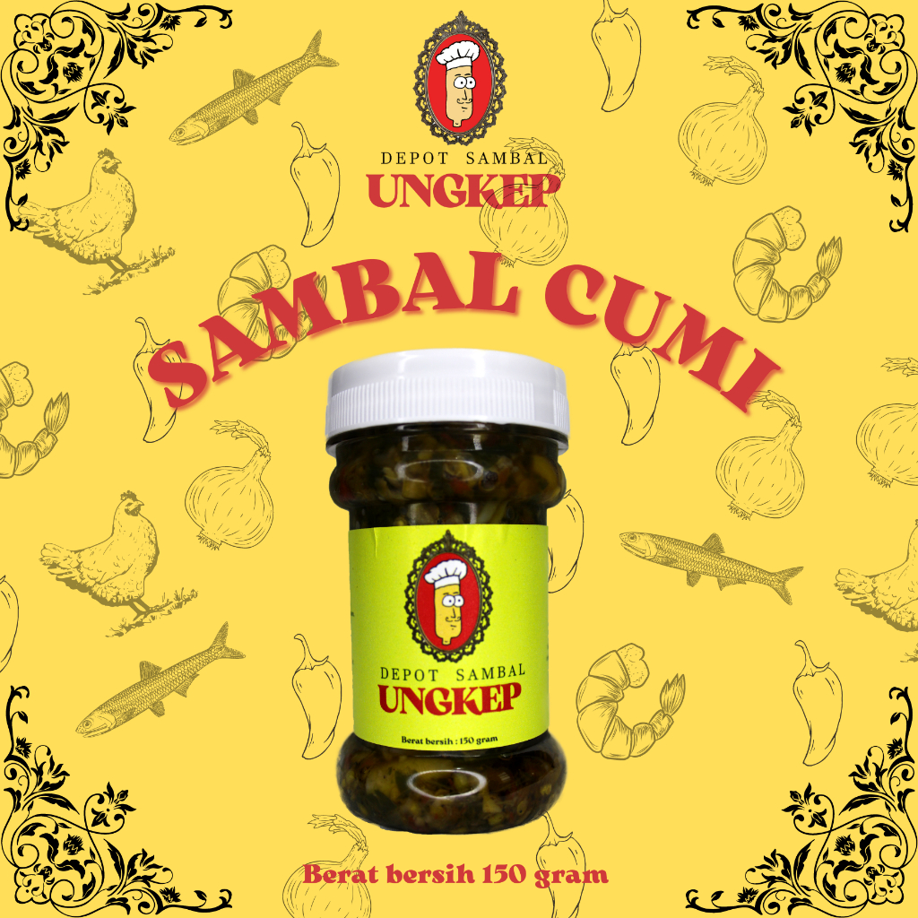 

[150 GRAM] Sambal Cumi Cabai Hijau Depot Sambal Ungkep/Kemasan 150 gram