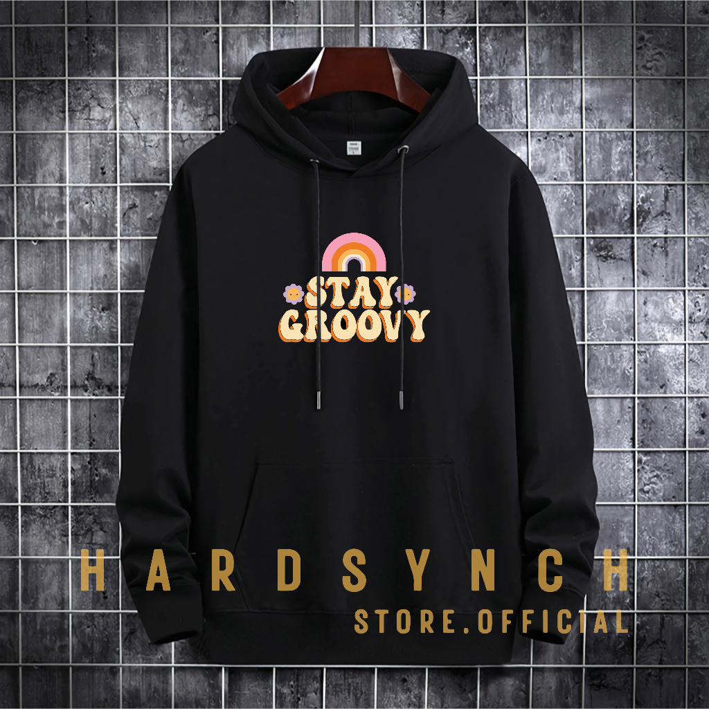 Sweater Hoodie Stay Groovy 2 Unisex ( Pria &amp; Wanita ) Premium Quality S-XXL Cotton Fleece / Hoodie Korean Style / Sweater Hoodie / Hoodie Polos / Hoodie Wanita / Hoodie Pria / Sweater Hoodie Distro Original ( SG 16 )